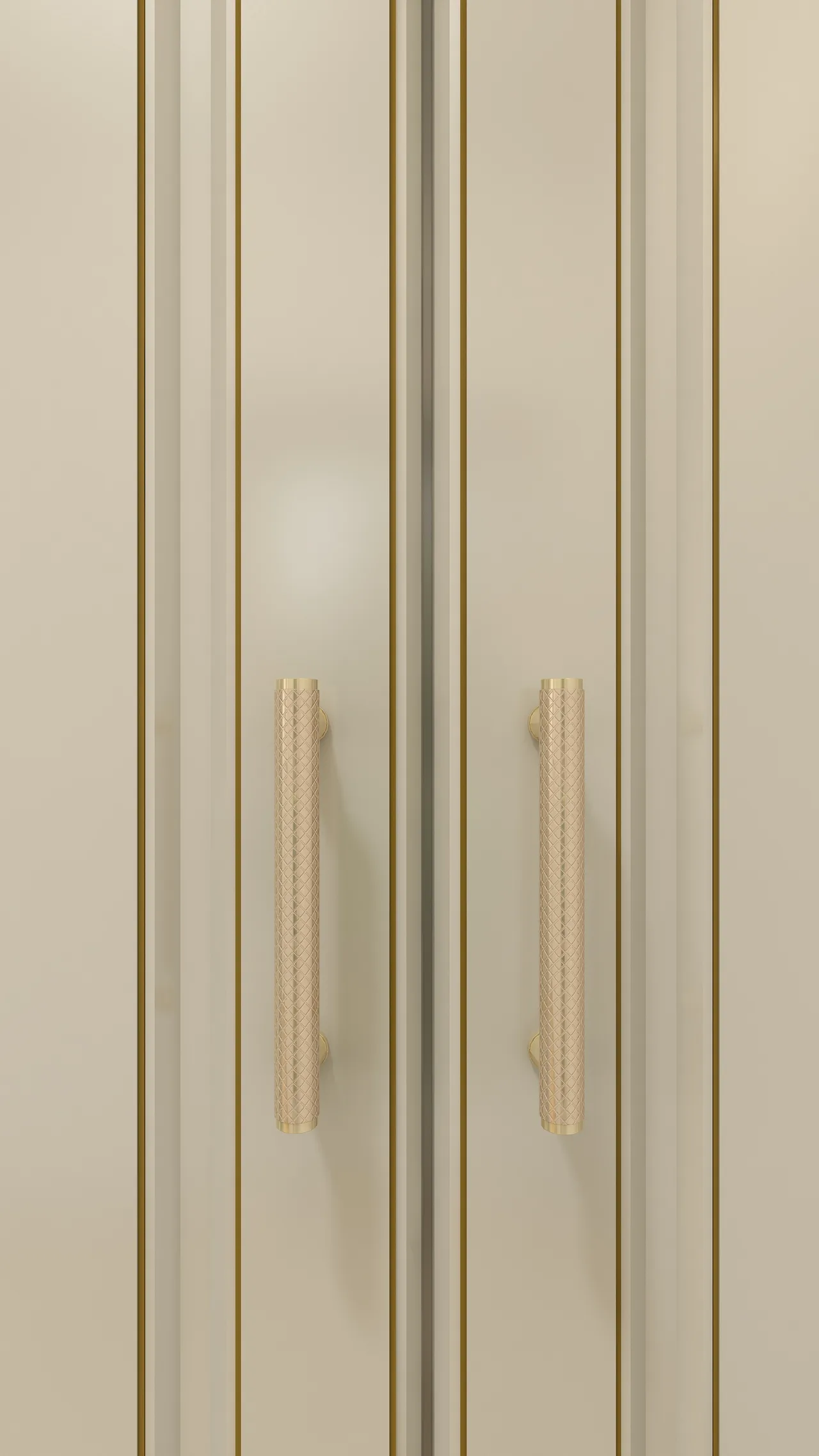 panelled door, gold trim detail, Juniper Laundry